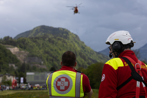 Helikoptervorführung beim Tag der offenen Tür