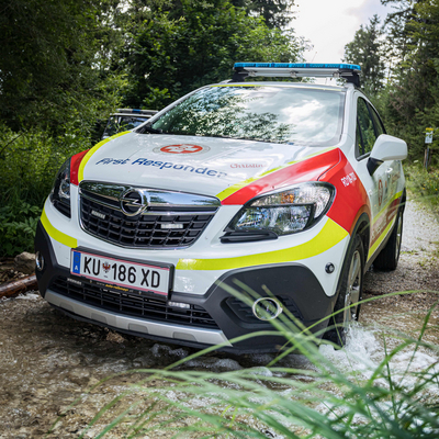 First-Responder-Fahrzeug des Samariterbund Tirols im Einsatz